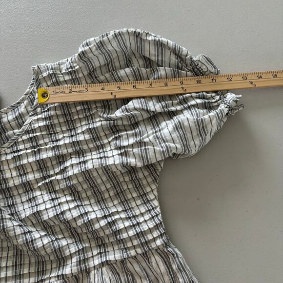 Women's Summer Dress Small Smocked Gingham Babydoll Puff Sleeves By Together - Picture 8 of 13